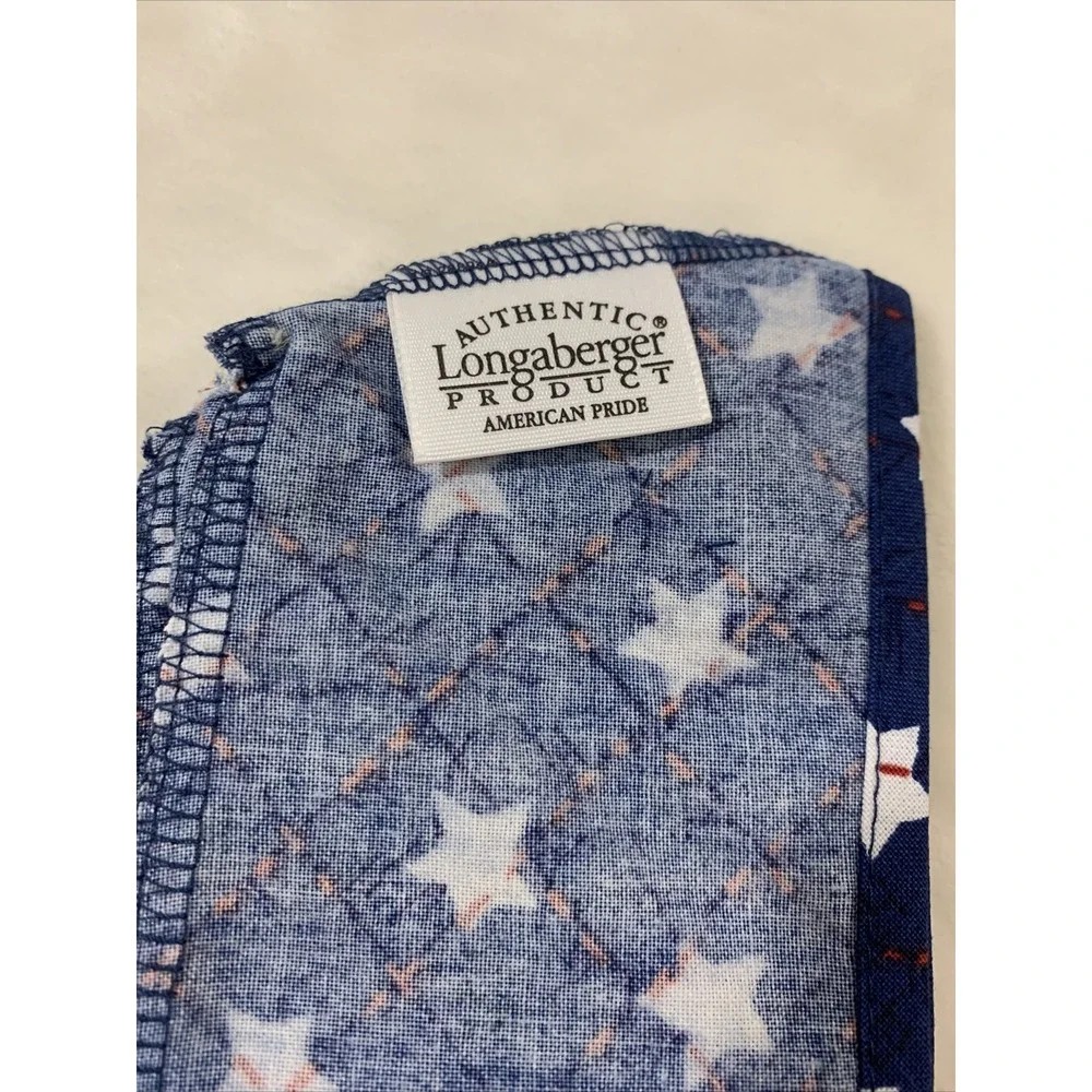 Longaberger Basket 2001 Shining Star American Pride  *‎ Fabric Liner Only New!